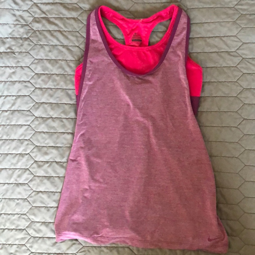 EUC Nike Pro Loose Inside 2 in 1 tank top & bra